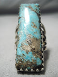 Towering Vintage San Felipe Turquoise Sterling Silver Ring-Nativo Arts