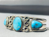 Lasso Love Vintage Native American Navajo Turquoise Sterling Silver Bracelet Old-Nativo Arts