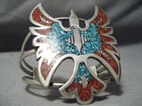Superior Vintage Native American Navajo Turquoise Sterling Silver Bracelet Old-Nativo Arts