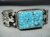 Important High Grade Albert Jake Native American Navajo Turquoise Sterling Silver Bracelet-Nativo Arts