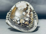 One Of The Best Ever Native American Navajo White Agate Sterling Silver Bracelet-Nativo Arts