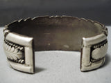 Native American Important John D Clark Vintage Navajo Turquoise Sterling Silver Bracelet Old-Nativo Arts