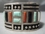 One Of The Best Vintage Native American Navajo Jimmie King Jr Turquoise Sterling Silver Bracelet-Nativo Arts