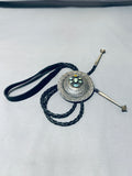 Tremendous Vintage Native American Navajo Turquoise Sterling Silver Bolo-Nativo Arts