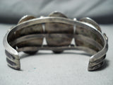 Stunning Vintage Native American Navajo 3 Kingman Turquoise Sterling Silver Bracelet Old-Nativo Arts