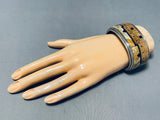 Native American Important Pueblo Vintage Navajo Agate Sterling Silver Bracelet-Nativo Arts