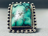 One Of The Best Ever Damale Turquoise Vintage Native American Navajo Sterling Silver Ring-Nativo Arts