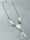 Incredible Vintage Native American Navajo Morenci Turquoise Sterling Silver Necklace-Nativo Arts