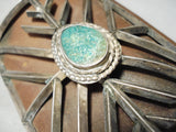 Early Vintage Native American Navajo 1920's/30's Green Turquoise Sterling Silver Ketoh Bracelet-Nativo Arts
