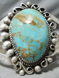 Stunning Vintage Native American Navajo Royston Turquoise Sterling Silver Bracelet Old-Nativo Arts