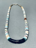 Native American Marvelous Vintage Santo Domingo Shell & Turquoise Sterling Silver Necklace-Nativo Arts