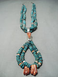 Native American Important Santo Domingo Turquoise Sterling Silver Shell Necklace-Nativo Arts