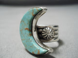 Half Moon Navajo Royston Turquoise Sterling Silver Ring Native American-Nativo Arts