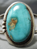 Carla Allapour Vintage Native American Navajo Royston Turquoise Sterling Silver Bracelet-Nativo Arts