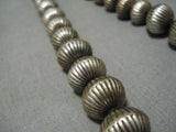 Magnificent Vintage Native American Navajo 3d Bead Sterling Silver Native Choker Necklace-Nativo Arts