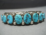 Unforgettable Vintage Native American Navajo Sleeping Beauty Turquoise Sterling Silver Bracelet Old-Nativo Arts