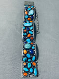 One Of The Best Ever Vintage Native American Navajo Turquoise Sterling Silver Clasp Bracelet-Nativo Arts