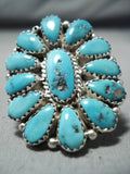 Justin Wilson Vintage Navajo Native American Turquoise Sterling Silver Ring-Nativo Arts