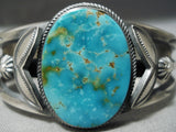 Awesome Henry Morgan Vintage Native American Navajo Royston Turquoise Sterling Silver Bracelet-Nativo Arts