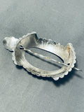 Wonderful Native American Navajo Turquoise Sterling Silver Hair Barrette-Nativo Arts