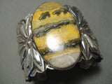 The Biggest Best Native American Bumble Bee Sterling Silver Repoussed Bracelet-Nativo Arts