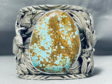 238 Gram Whopping Native American #8 Turquoise Sterling Silver Bracelet-Nativo Arts