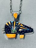 Extreme Intricacy Native American Navajo Turquoise Sterling Silver Bear Necklace-Nativo Arts