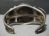 Museum Vintage Native American Navajo Natural Blue Turquoise Sterling Silver Bracelet Old-Nativo Arts