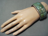 Striking San Felipe Native American Royston Turquoise Sterling Silver Bracelet-Nativo Arts