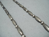Torpedo Galore Vintage Navajo Sterling Silver Native American Necklace Old-Nativo Arts