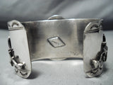Native American One Of The Most Detailed Ever Turquoise Sterling Silver Bracelet-Nativo Arts