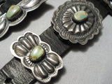Important Vintage Native American Navajo Royston Turquoise Sterling Silver Concho Belt Old-Nativo Arts