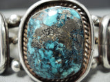 Old Morenci Vintage Native American Navajo Turquoise Sterling Silver Bracelet Jewelry-Nativo Arts