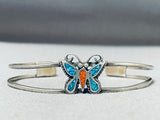 Marvelous Vintage Native American Zuni Turquoise Sterling Silver Butterfly Bracelet-Nativo Arts