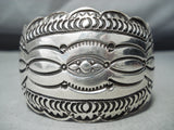 Marc James Navajo Native American Sterling Silver Huge Bracelet-Nativo Arts