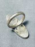 Stunning Vintage Native American Navajo Turquoise Chip Inlay Sterling Silver Ring-Nativo Arts