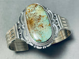 Magnificent Native American Navajo Immense Royston Turquoise Sterling Silver Bracelet-Nativo Arts