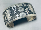 Singer Vintage Native American Navajo Sterling Silver Monument Valley Bracelet Cuff-Nativo Arts