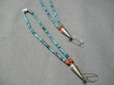 One Of The Best Vintage Native American Navajo Turquoise Sterling Silver Jacla Earrings Old-Nativo Arts
