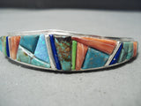 Intricate Vintage Native American Navajo Royston Turquoise Sterling Silver Bracelet-Nativo Arts