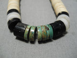 Native American Stunning Vintage Santo Domingo Choker Royston Turquoise Sterling Silver Necklace-Nativo Arts