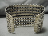 One Of The Best Native American Navajo Snake Eyes Coral Sterling Silver Bracelet- Huge!-Nativo Arts