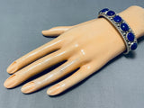 Important Authentic Vintage Native American Navajo Ben Begaye Lapis Sterling Silver Bracelet-Nativo Arts