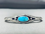 Important Kee Vintage Native American Navajo Turquoise Sterling Silver Bracelet-Nativo Arts