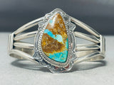 Rare Native American Navajo Royston Turquoise Sterling Silver Signed Bracelet-Nativo Arts
