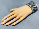 Important Vintage Native American Hopi Sterling Silver Chiseled Overlay Bracelet-Nativo Arts