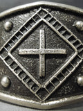 Huge Cross Christian Sterling Silver Native American Navajo Bracelet Cuff-Nativo Arts