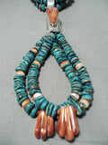 Native American Important Santo Domingo Turquoise Sterling Silver Shell Necklace-Nativo Arts