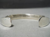 Ornamental Vintage Navajo Sterling Silver Bracelet Old Native American-Nativo Arts