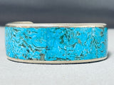 Fascinating Native American Navajo Blue Diamond Turquoise Sterling Silver Bracelet-Nativo Arts